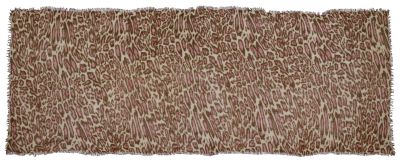 Elegant Cashmere scarf in Leopard print Pink /brown