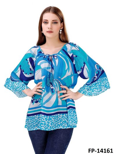 Tunic with geometrical print