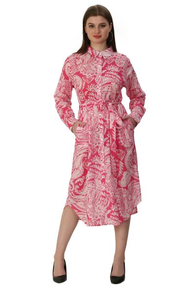 Shirtdress in lilac paisley design